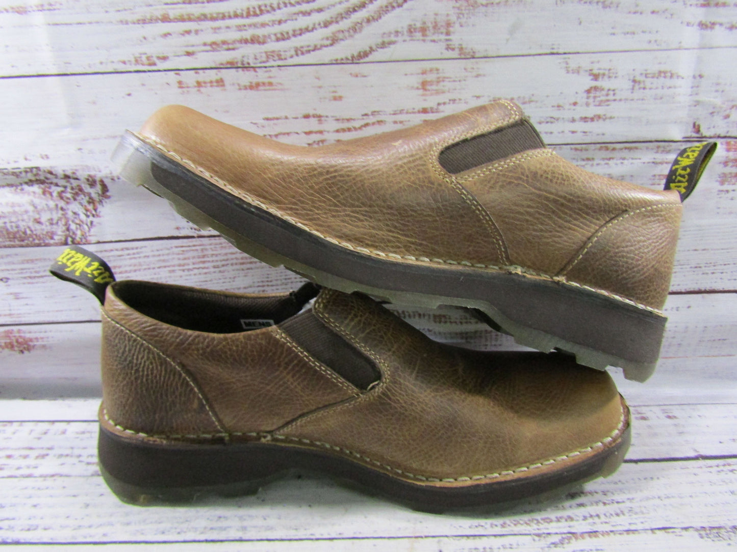 Dr. Martens Maclean Men's Tan Leather Slip-On Shoes Size 12