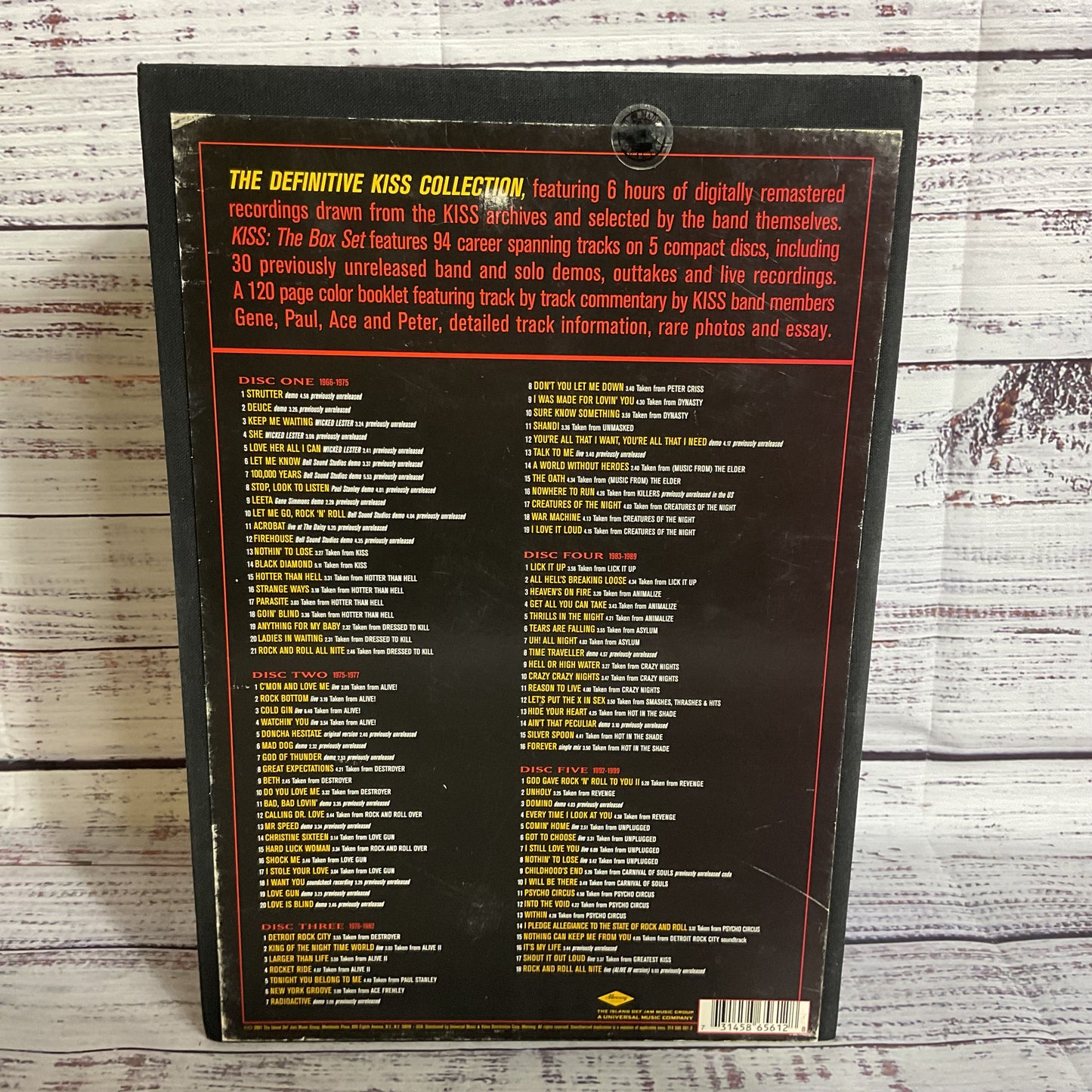 KISS The Definitive Collection (2001) 5-CD Limited Edition Box Set