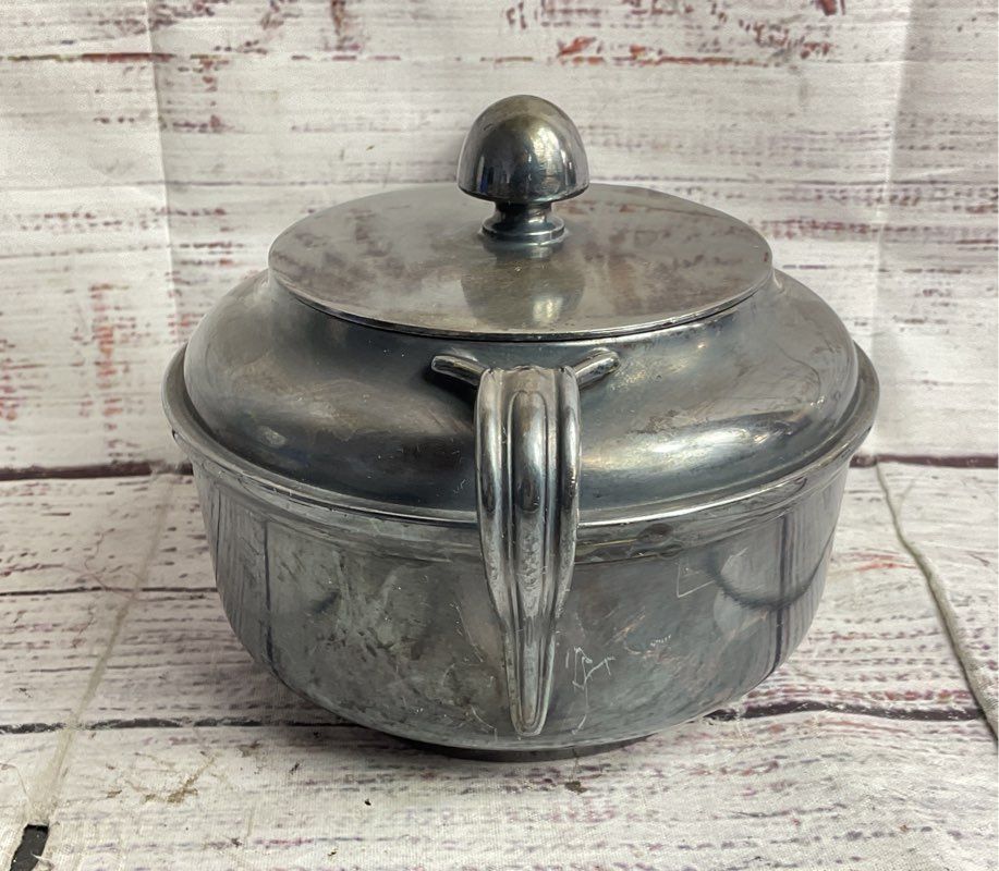 Reed & Barton Vintage WW2 USN Silver-Soldered 3610 Sugar Bowl Silver Plated