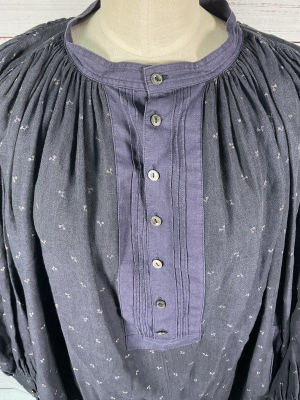 Arts & Science Women's Floral Print Navy Blue Oversized Blouse Size 1 Japan