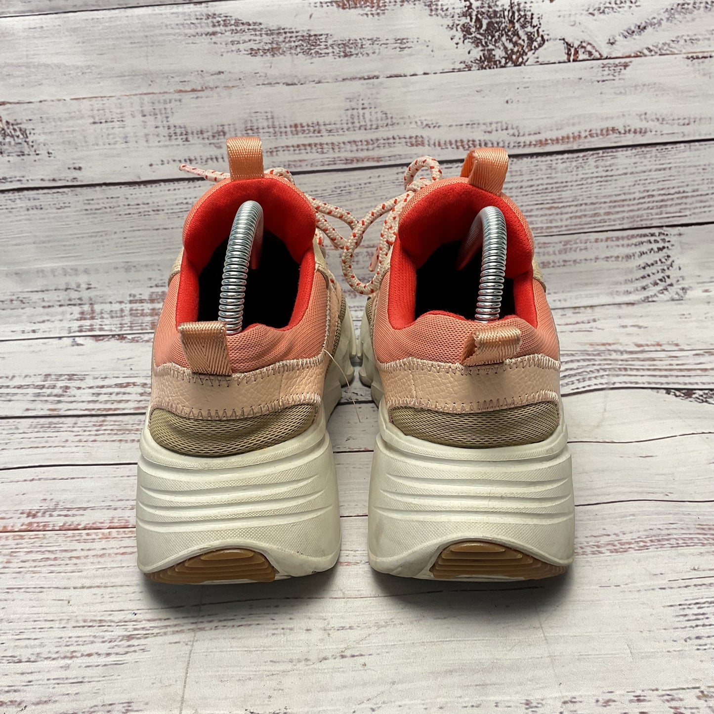 Ugg Calle Lace Sneaker Pink Leather Shoe Women Size 8