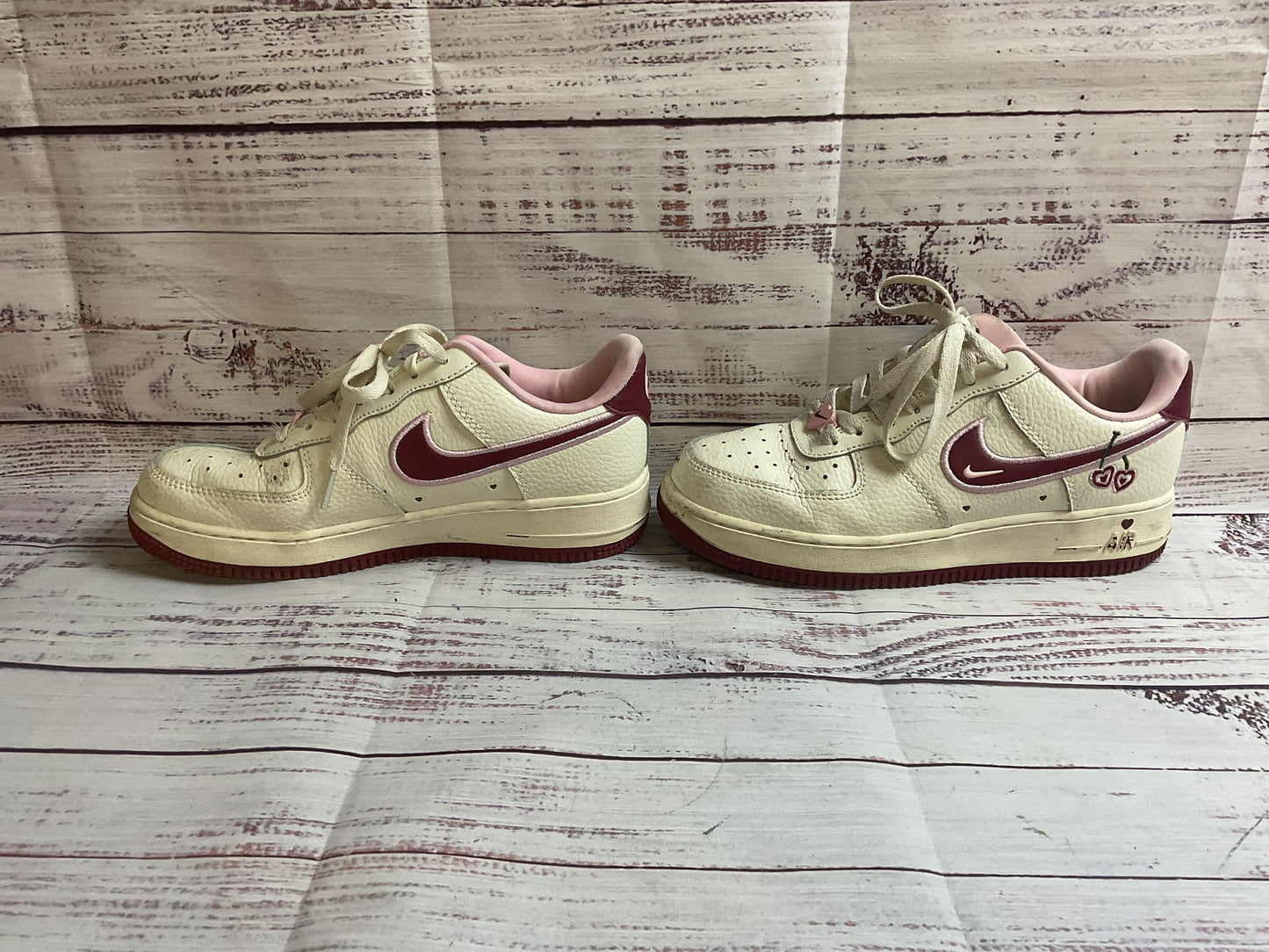 Nike Air Force 1 Low 'Valentines Day 2023' White Sneaker Athletic Shoe Women 6.5