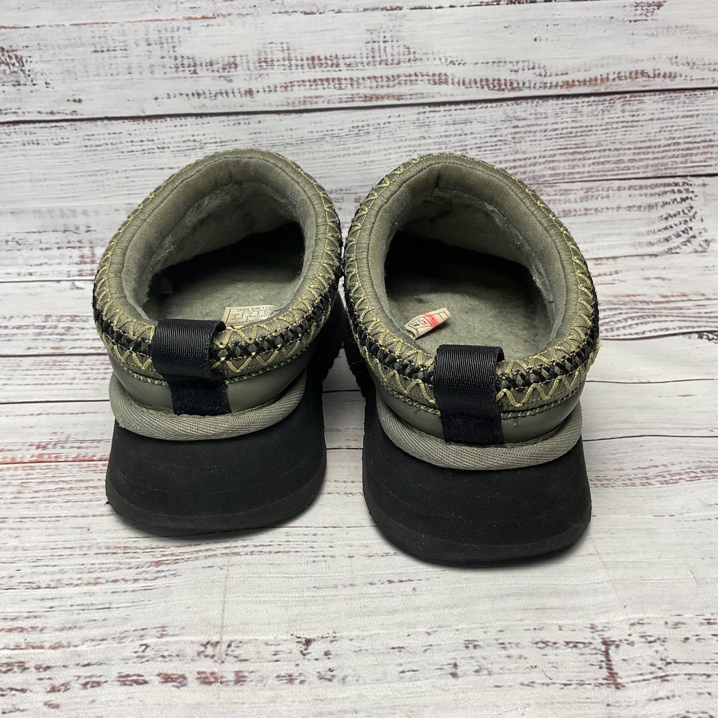 Ugg Tazz Green Seaweed Platform Slipper Women Size 6