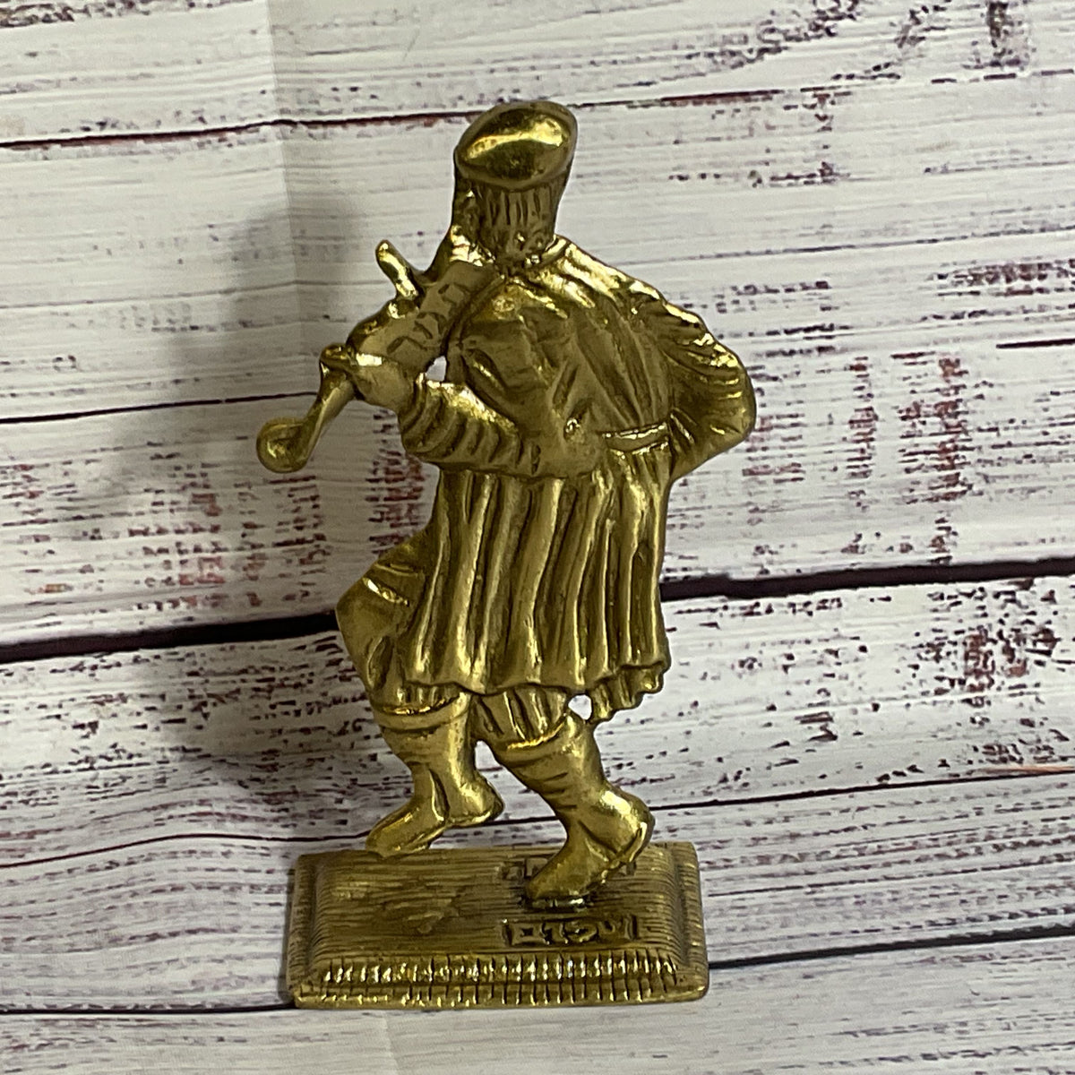 VTG. Tamar Israel Fiddler On The Roof Brass Sculpture- 6.25"