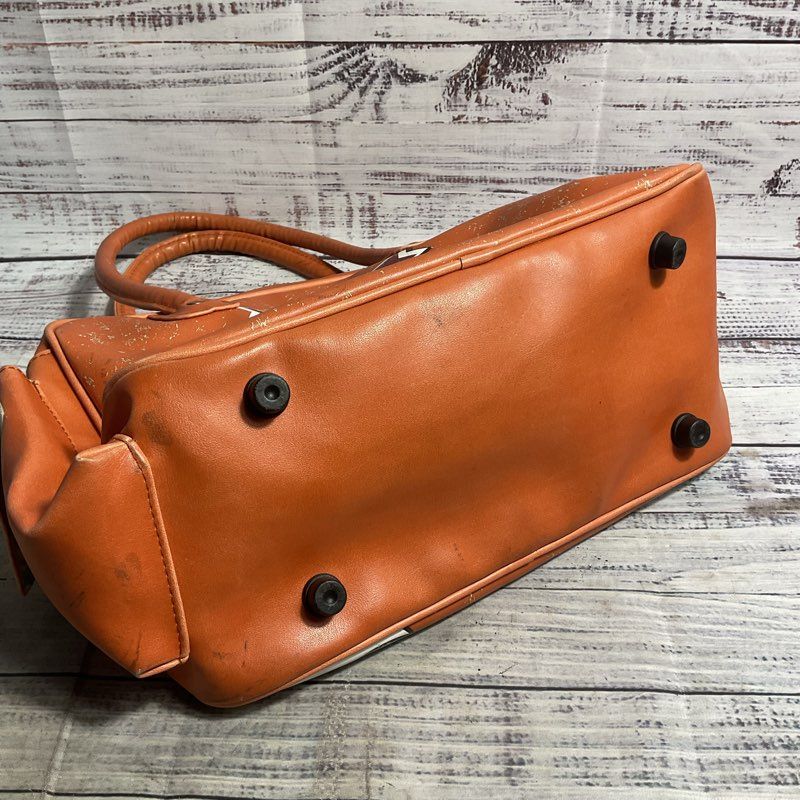 Disney Donald Duck Faux Distressed Print Brown Leather Handbag Purse