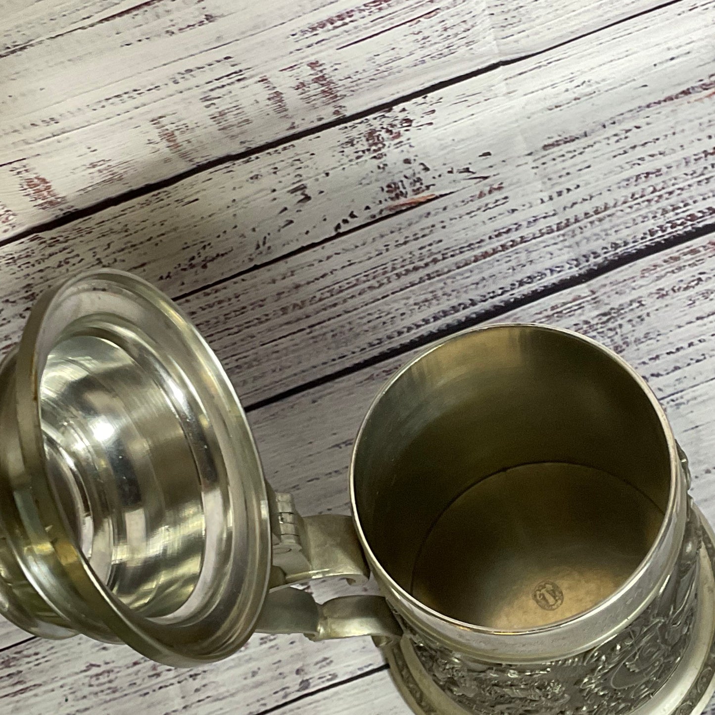 VTG. GEGOSSEN LT. Deutsches Zinn Mitglied D. Zinnung Landesinnung Pewter Stein