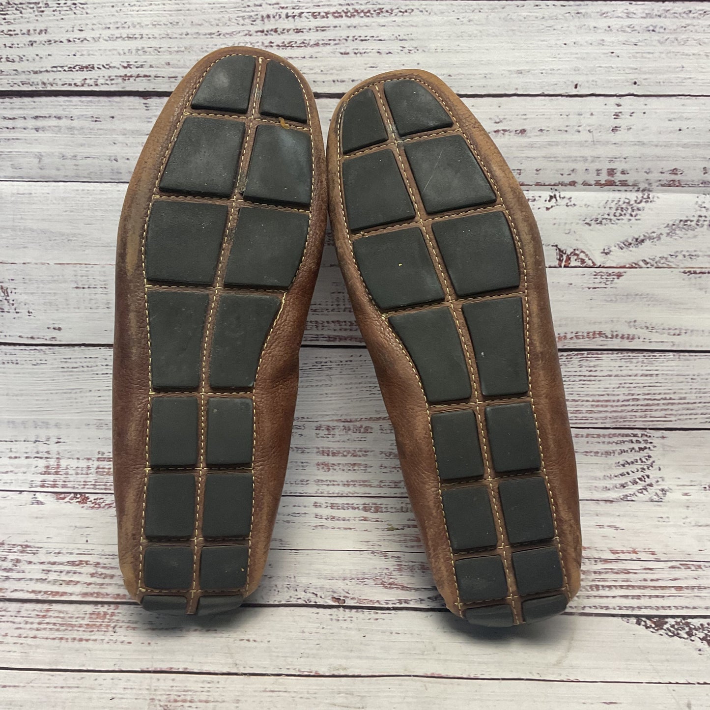 Paolo Sesto Brown Leather Slip On Loafer Casual Shoe Men Size 11