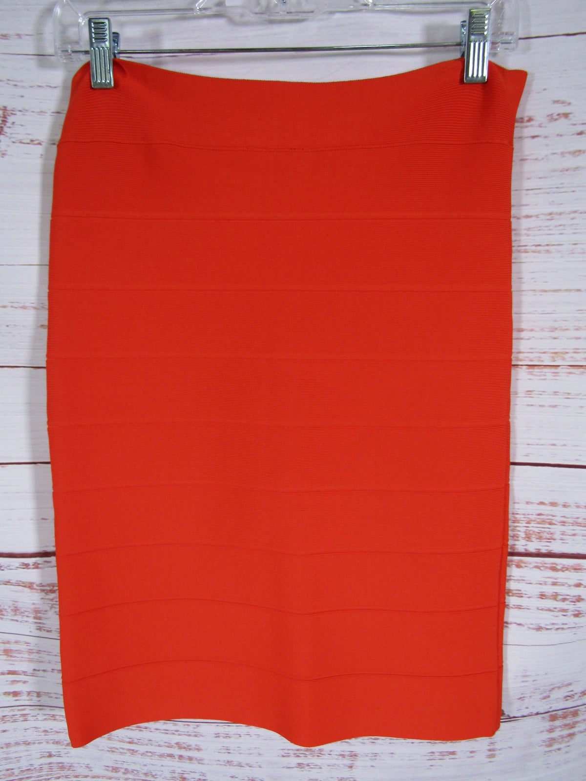 BCBGMAXAZRIA Alexa Women's Tangier Orange Bandage Skirt Size L