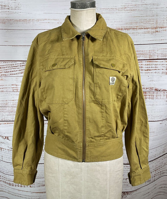 Deus Ex Machina Cropped Paloma Jacket Ecru Olive Large