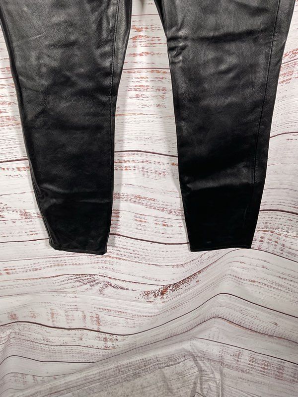 Veronica Beard Women's Faux Leather Black Straight Pants Size 29