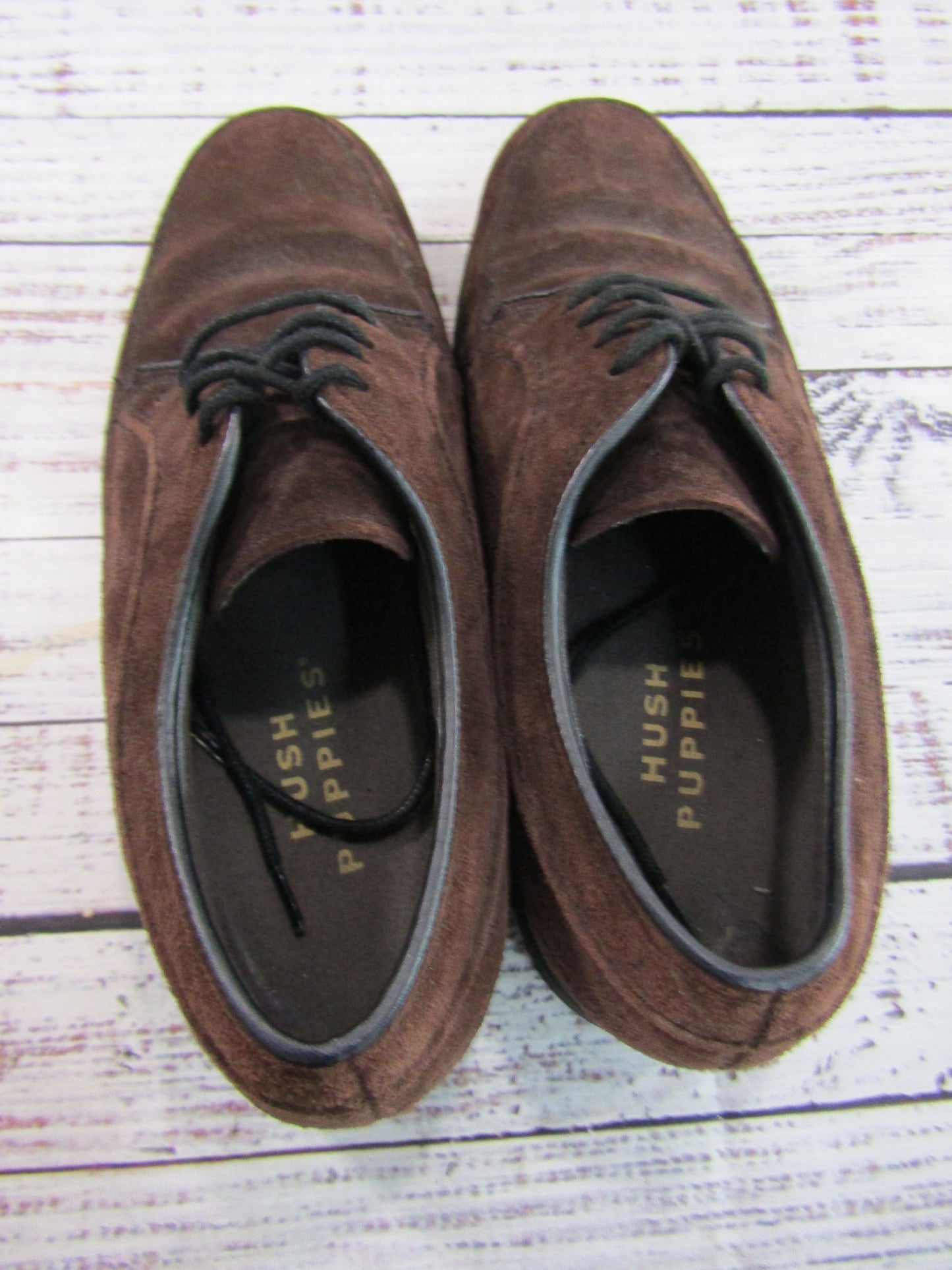 Hush Puppies Women's Brown Suede Oxford Dress Shoes Size 7.5