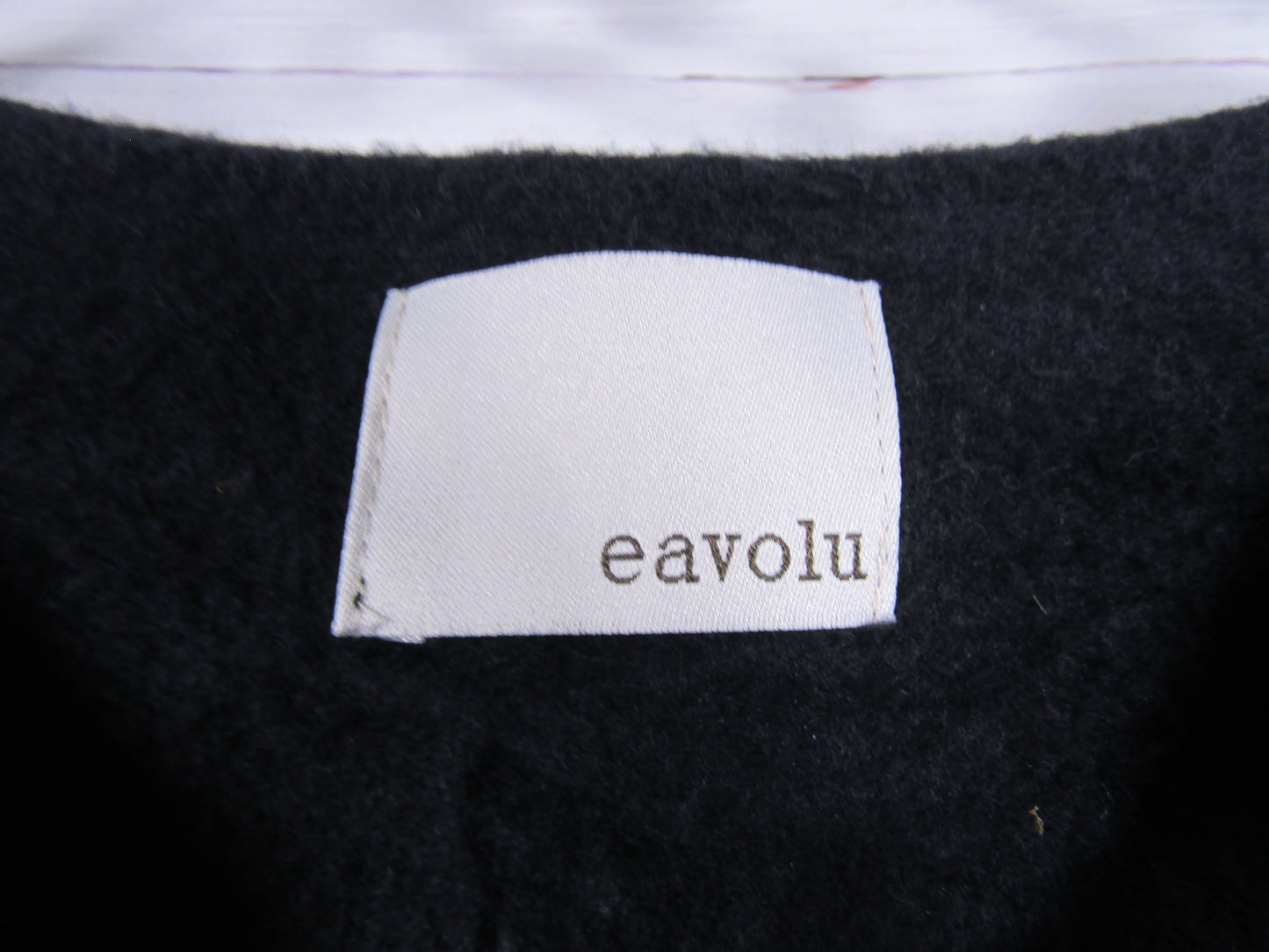 Eavolu Women's Black Cotton Blend Long Sleeve Mini Dress Size M / L