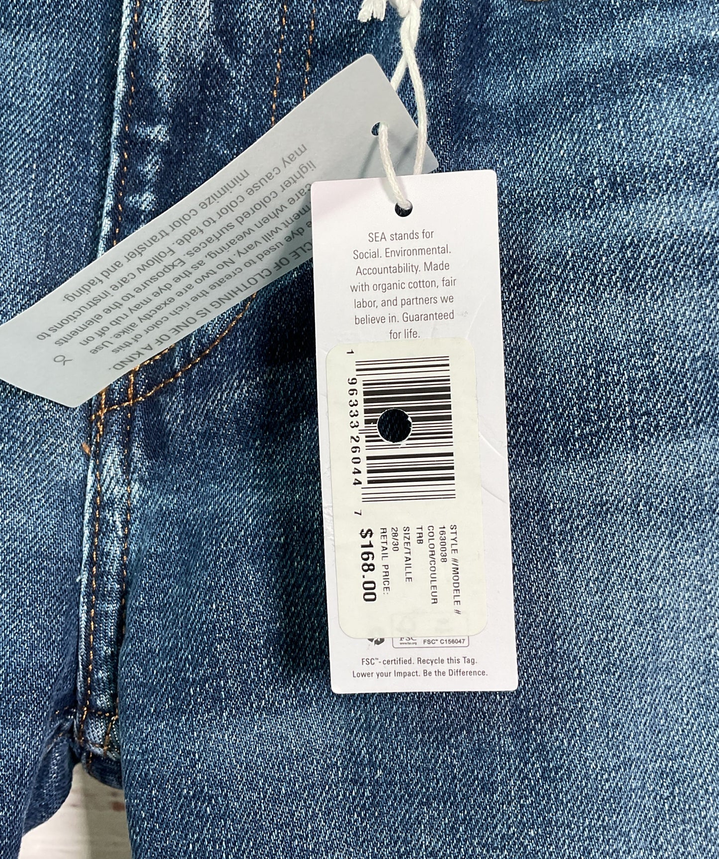 Outerknown The Cove Slim Sea Jeans Blue 28x30