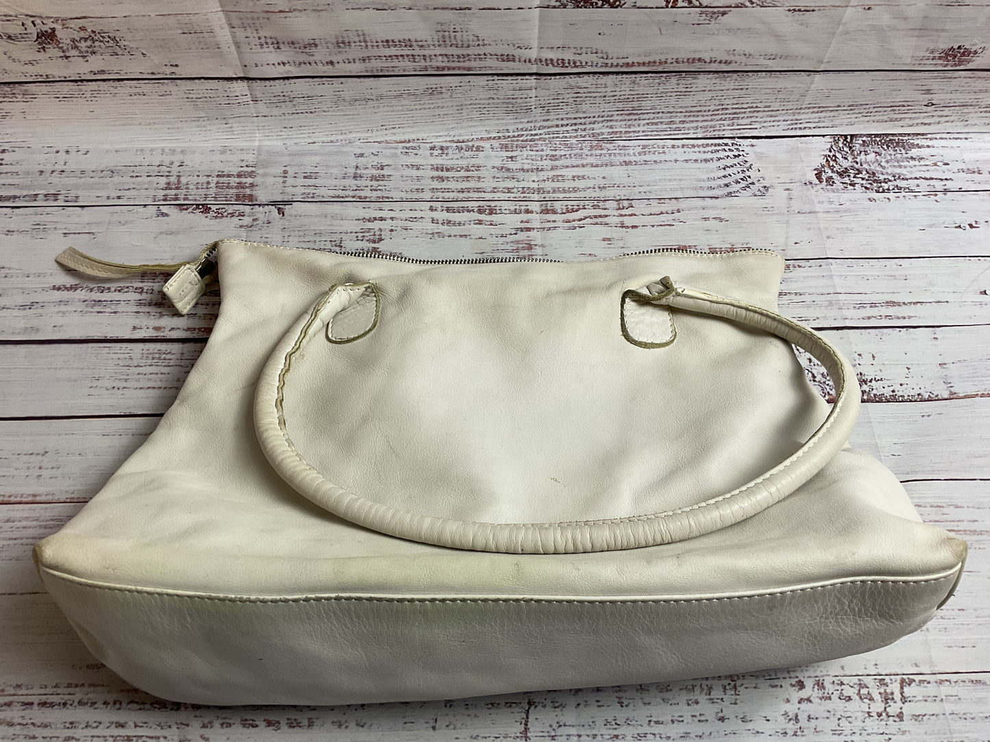 Marco Buggiani White Leather Purse Handbag
