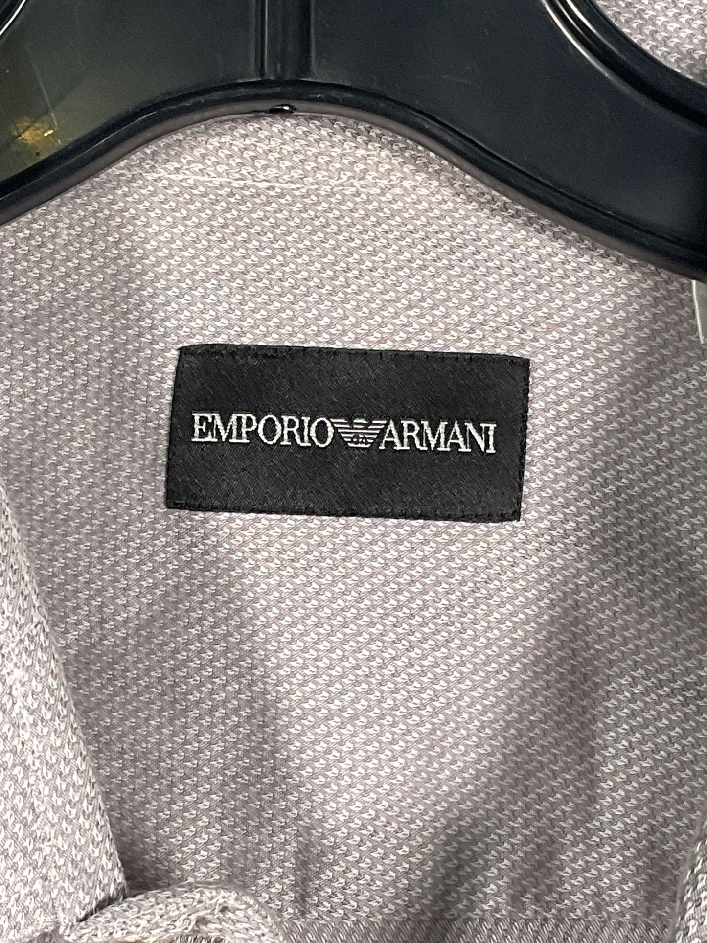 Emporio Armani Light Gray Long Sleeve Button Up Shirt - Size 43/17