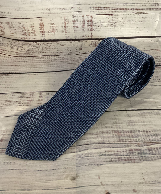 Boss Hugo Boss Micro Patterned Silk Tie Blue OS