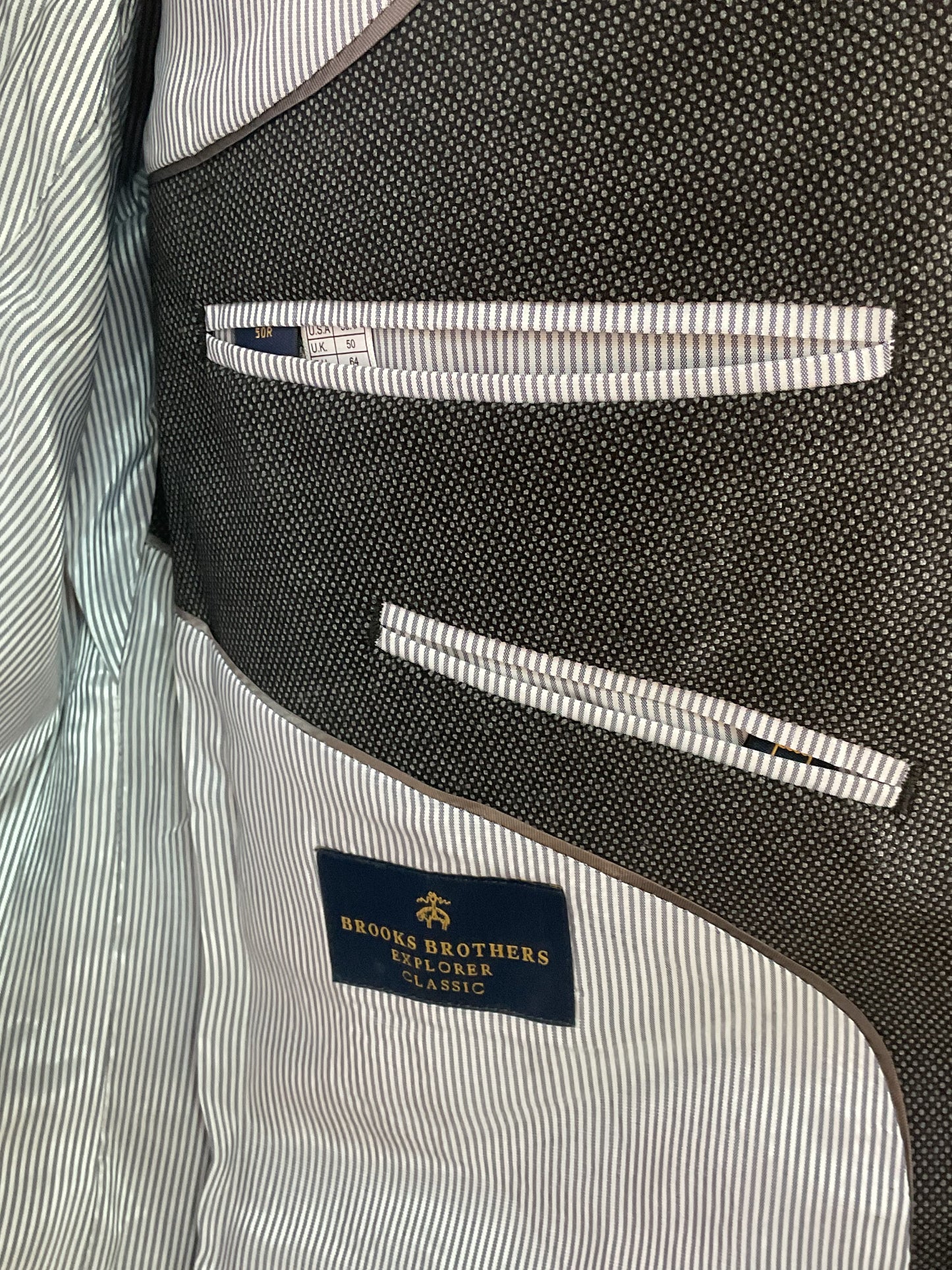 Brooks Brothers Explorer Gray 2 Button Suit Jacket NWT - Size 50 Reg