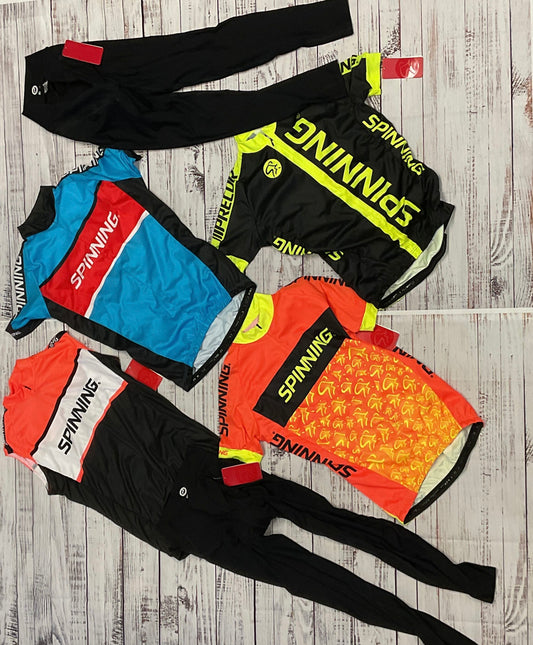 MAD DOGG SPINNING CYCLE WEAR SZ S/M BUNDLE/LOT TOPS & LEGGINGS NWT 6PC