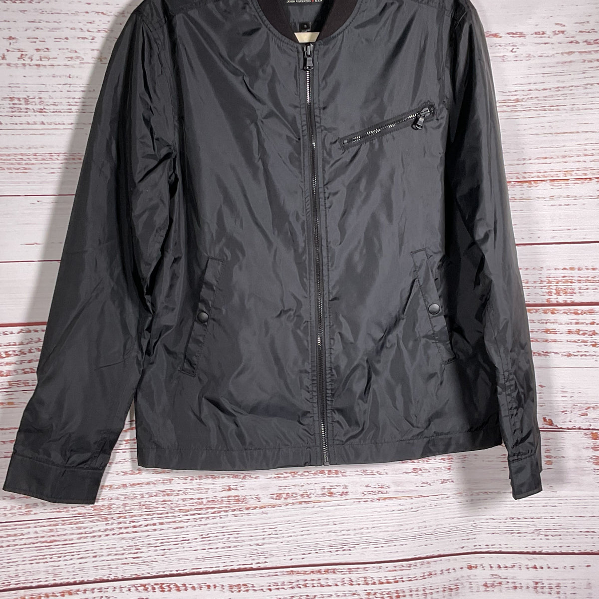JOHN VARVATOS Men’s Lightweight Nylon Zip Jacket- SZ S