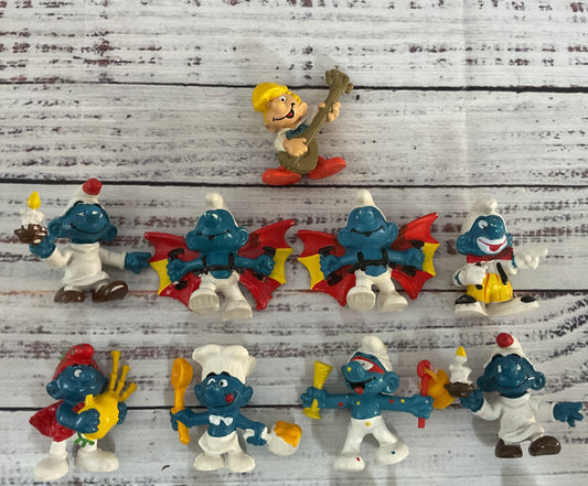 Vintage Schleich Peyo Smurfs Lot of 13