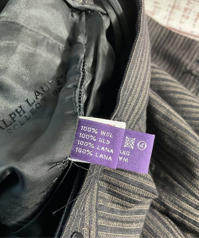 Ralph Lauren Collection Purple Label Women's Striped Dress Pants Wool Size 4