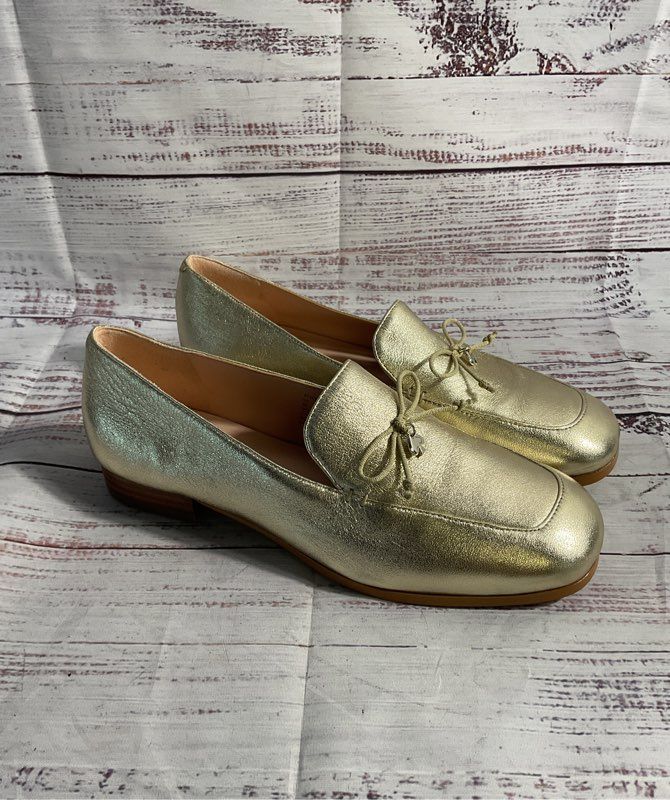 Women's Kate Spade New York Sarah Metallic Leather Loafers Gold Size 6B