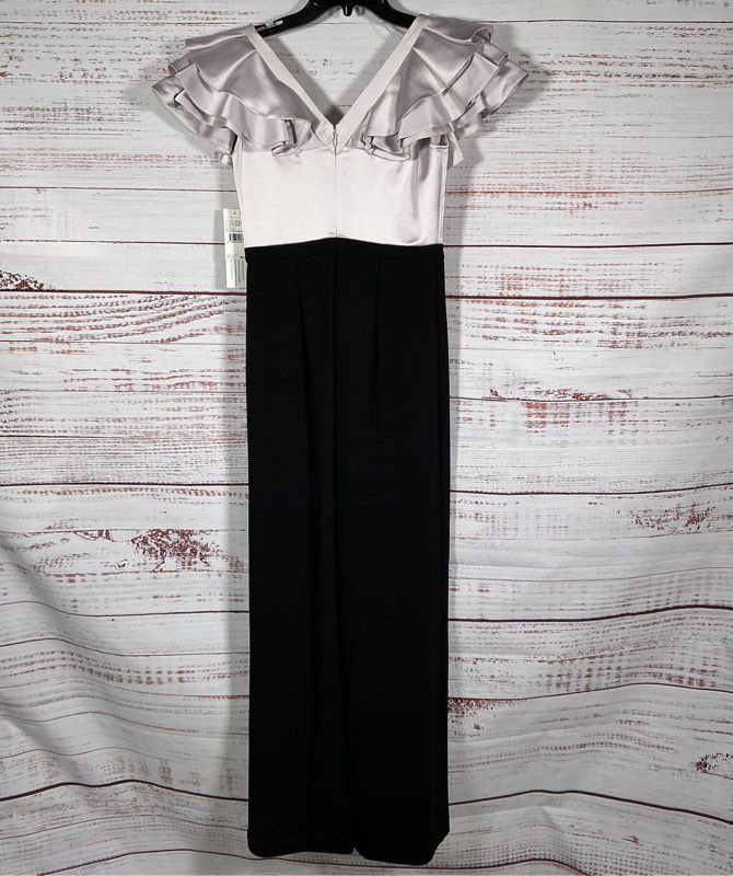 NWT Aidan Mattox Black & Blush Sleeveless Jumpsuit Size 0 Retail $295