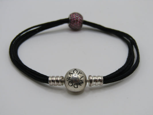 Pandora Essence Passion Multi-Strand Cord Charm Bracelet 796063CFR / 590715CBK