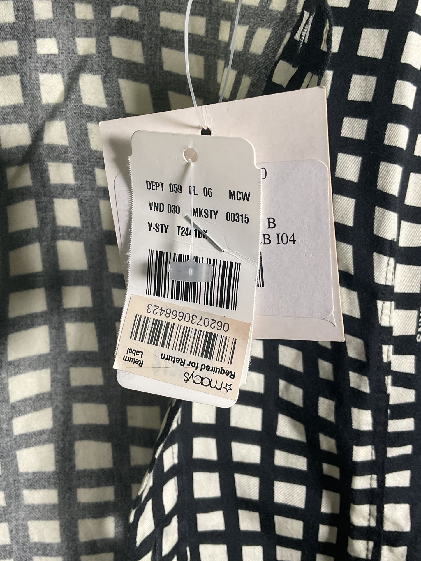 Moschino Jeans Wavy Plaid Blouse NWT - Size S