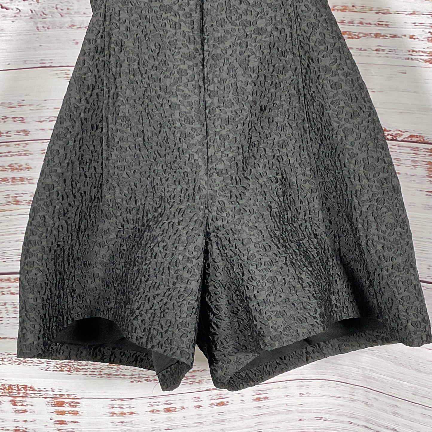 NWT JONATHAN SIMKHAI Women's Black Jacquard Off Shoulder Shorts Romper- SZ 2