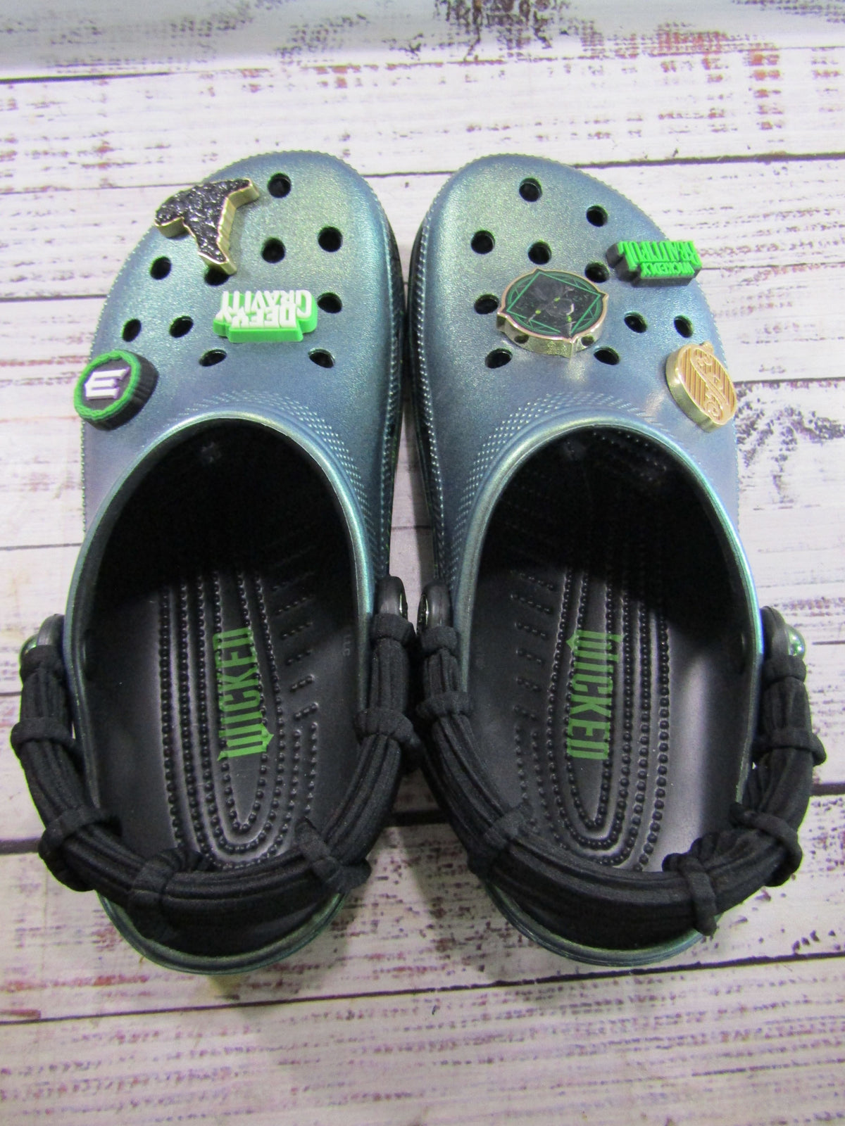 Crocs x Wicked Elphaba Women's Green Slip-On Shoes Size 9