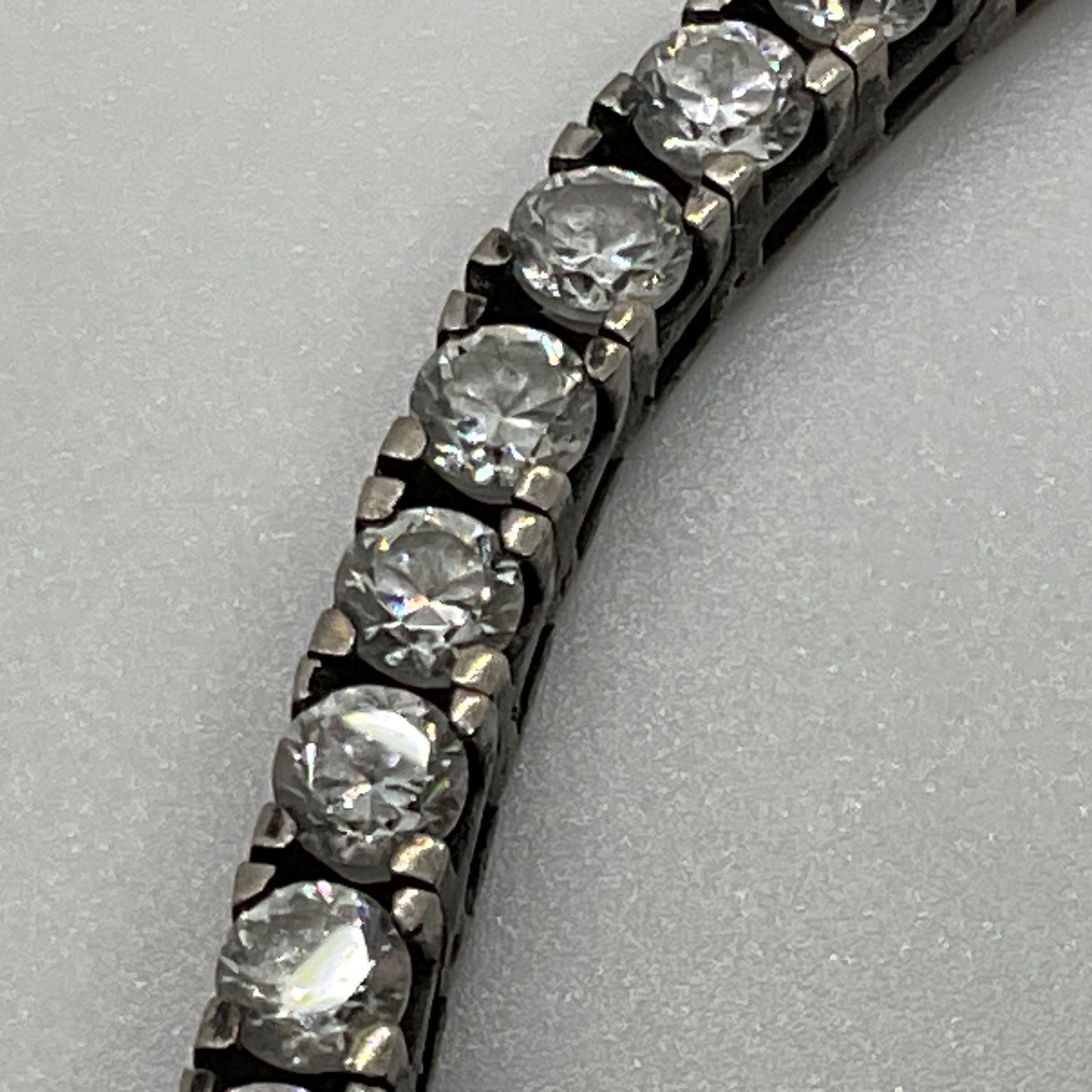 Sterling Silver & Cubic Zirconia 7.5" Tennis Bracelet- 10.76g