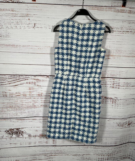 NWT Women's Ann Taylor Blue & White Tweed Dress Size 0