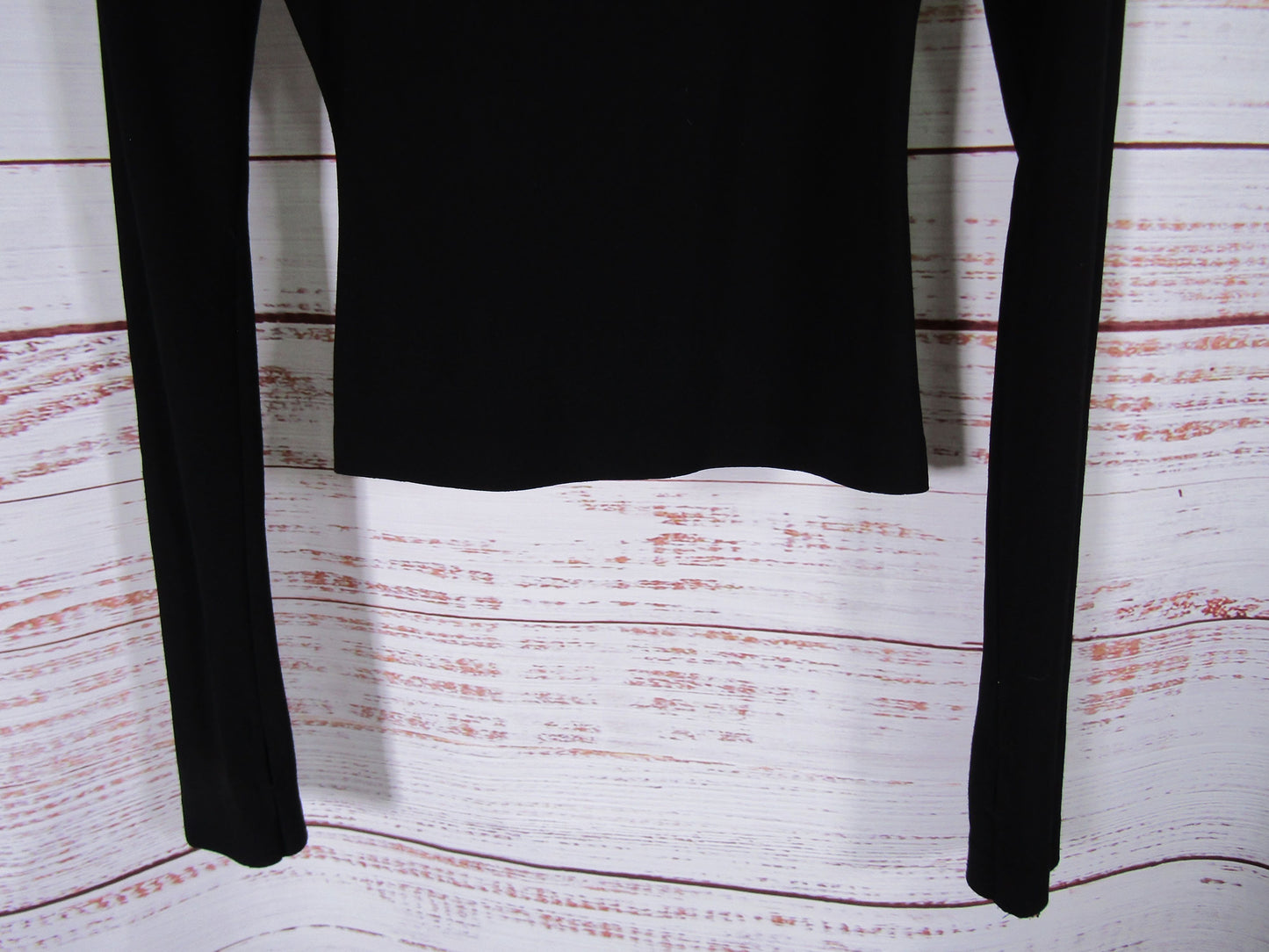 Norma Kamali Women's Black Shoulder-Pad Crewneck Top Size XXS