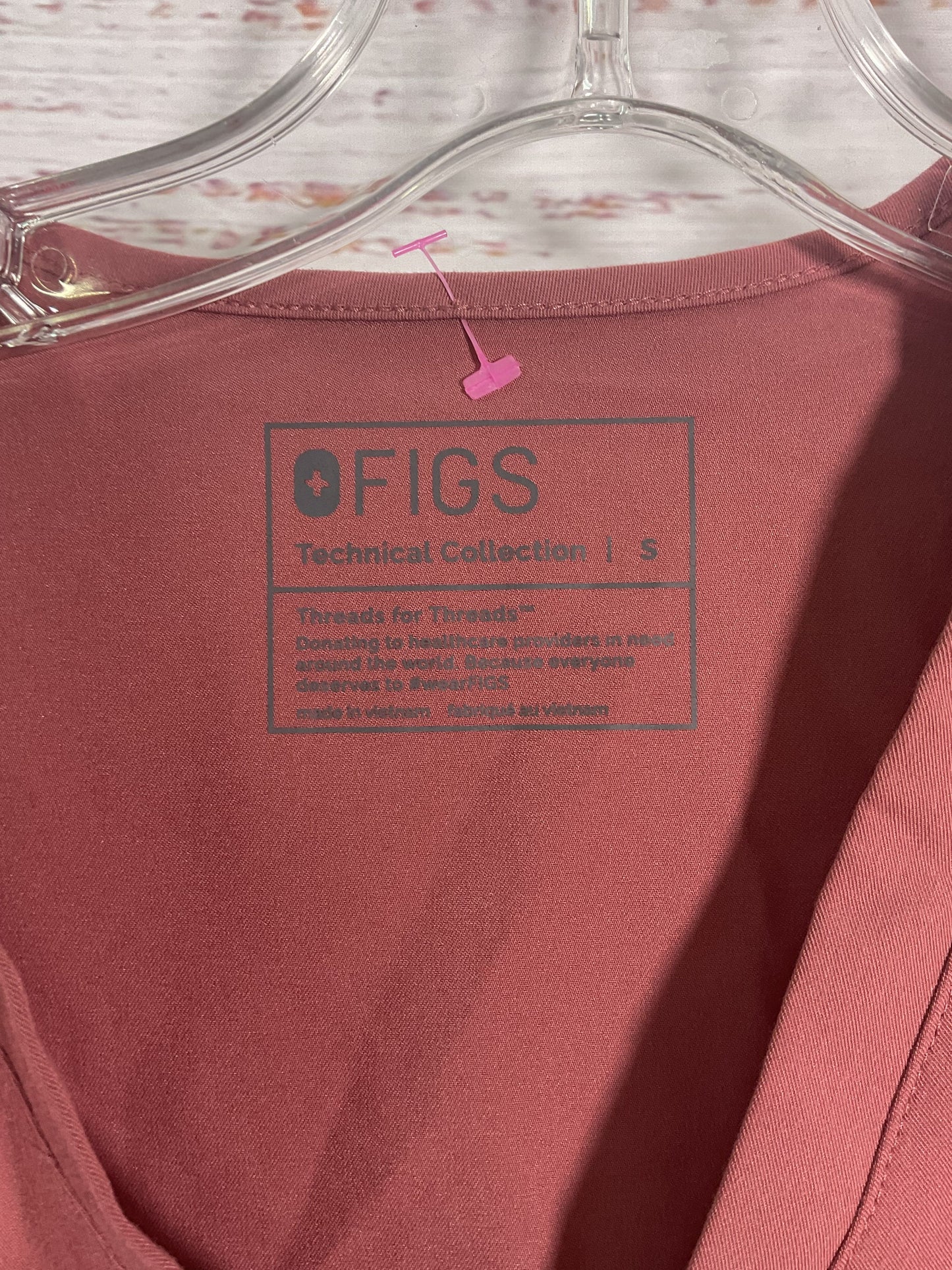 Figs Pink Technical Collection Scrubs Set - Size S