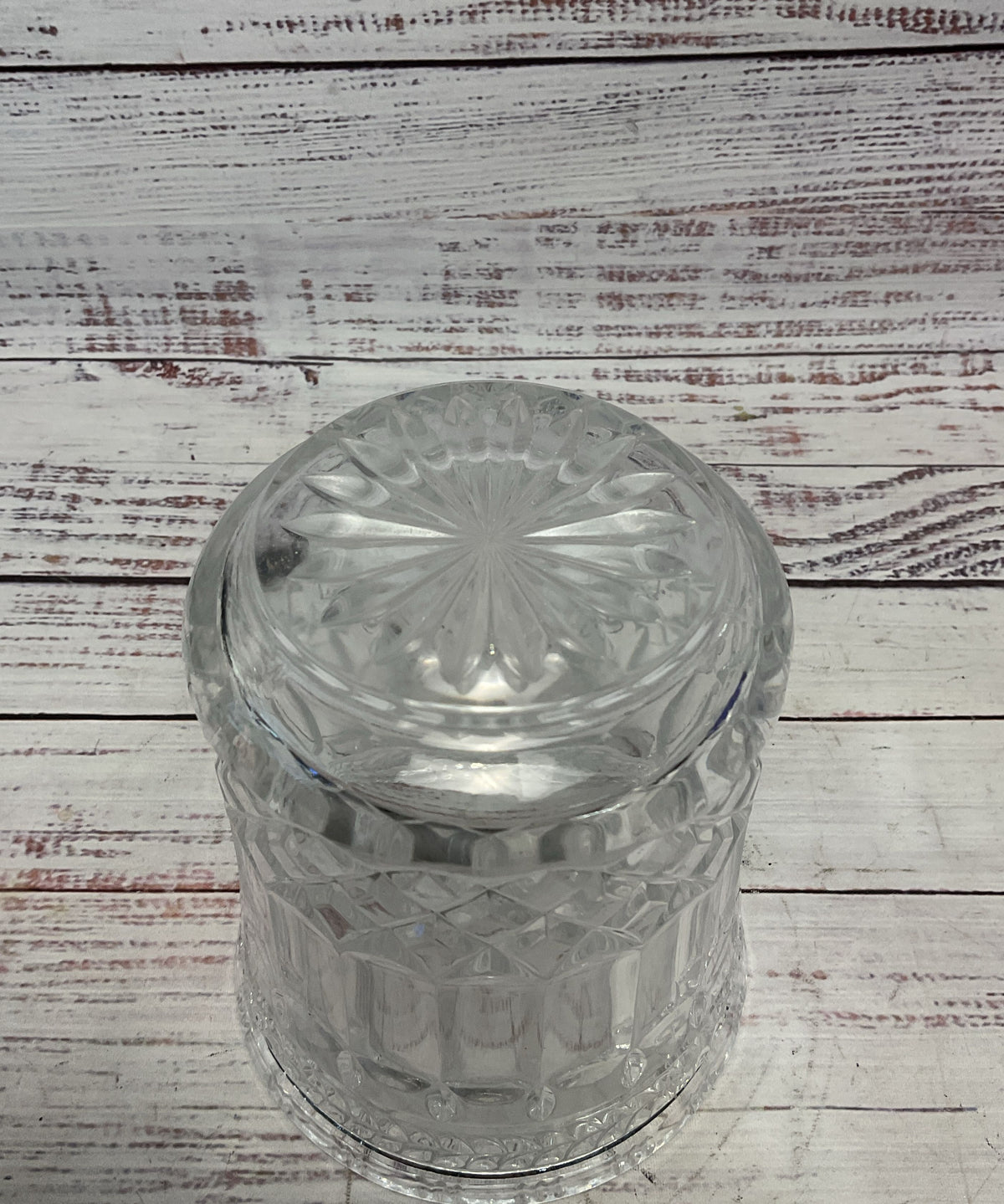 Bombay Clear Glass Cut Crystal Style 5"x5"x5.5" Vase