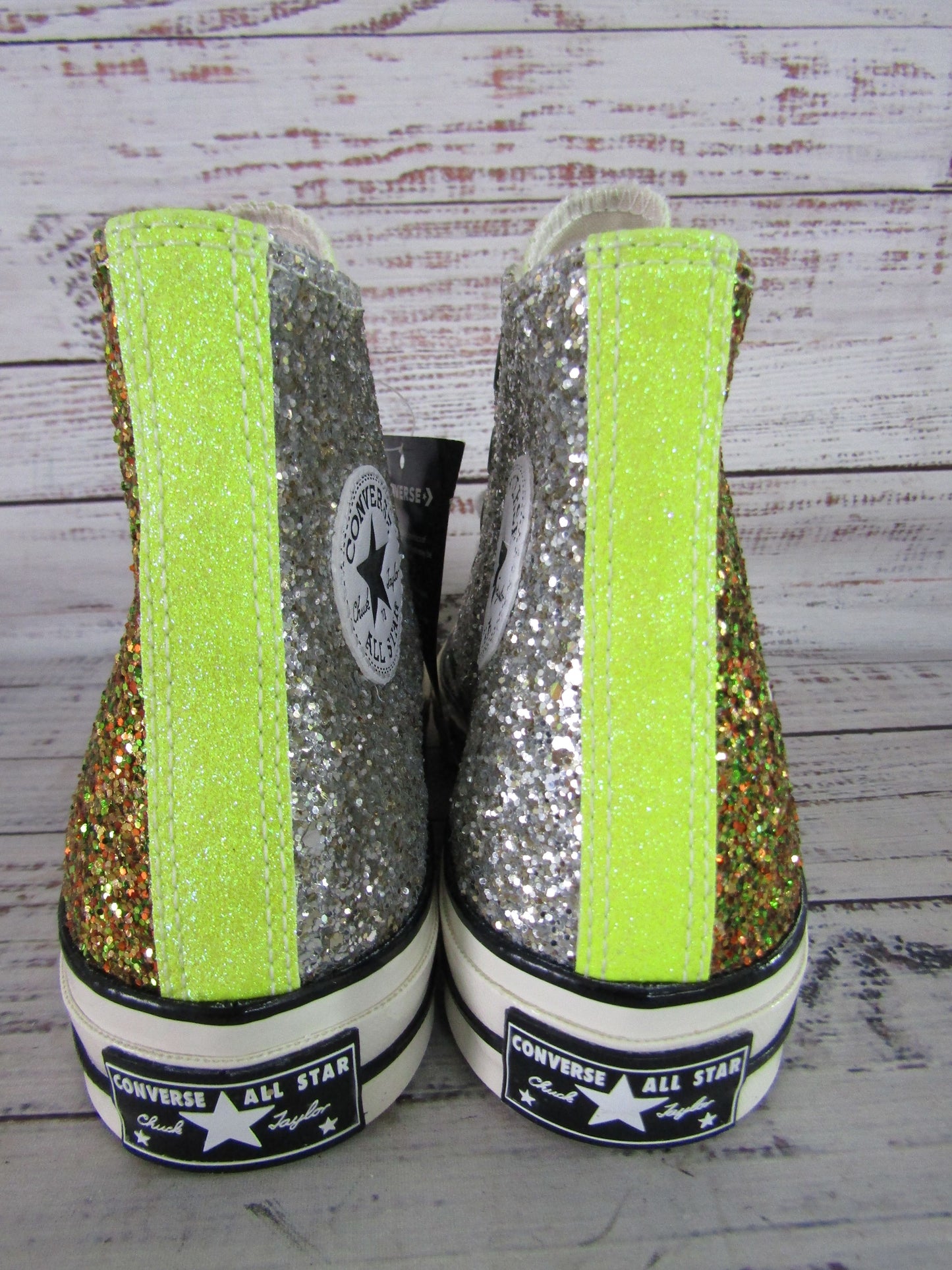 Converse x J.W Anderson Chuck 70 High Glitter Pack Sneakers Size 6 164696C