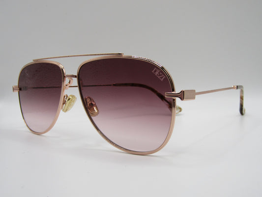 Dezi Top Shelf Women's Rose Gold Gradient Aviator Sunglasses
