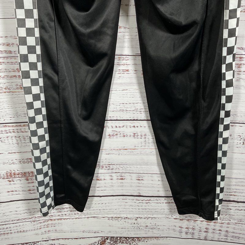 Pleasures X Wiz Khalifa Black Checkered Side Stripe 666 Track Pants - Size Small