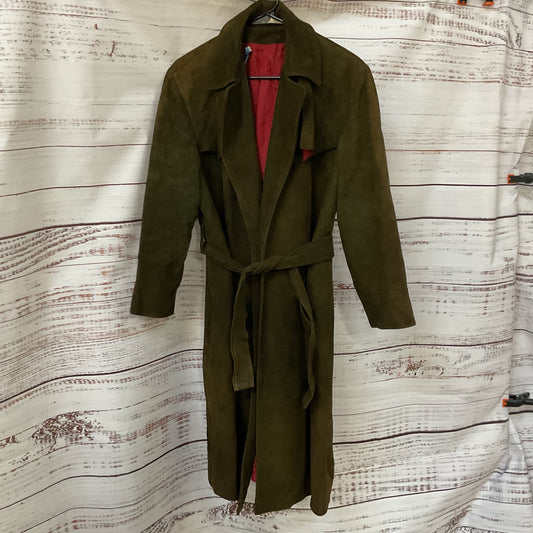 VTG. BONWIT TELLER Men's Brown/Green Suede Trench Coat- SEE MEASUREMENTS