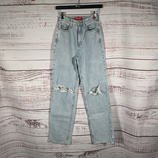 Pacsun X Budweiser Embroidered Distressed Retro 90s Boyfriend Jeans - Size 24