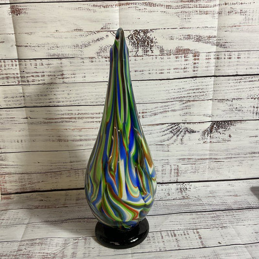 VTG. Murano??? Swirl Art Glass Vase- 15.25"