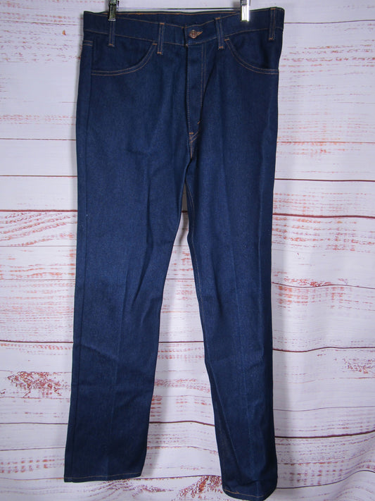 Vintage Levi's Action Jeans Men's Blue Denim Cotton Blend Jeans Size 34 x 33