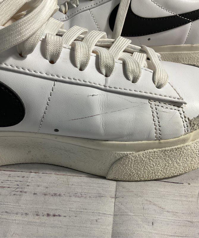 Nike Blazer Low Platform Women's Shoes DJ0292-101 Black White Size 7.5