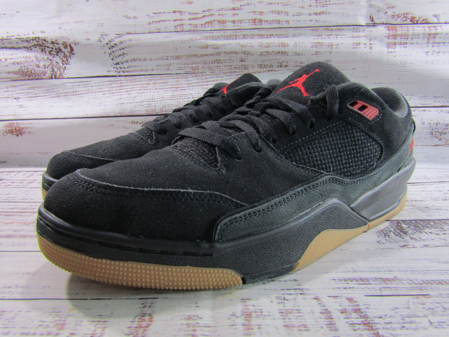 Nike Jordan Flight Court Men's Black Suede Low Top Sneaker Size 13 HF3255-001