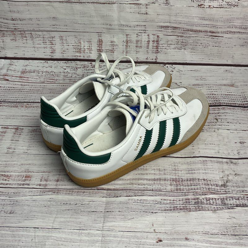 Adidas Samba Green & White Leather Youth Sneaker Children's Size 3