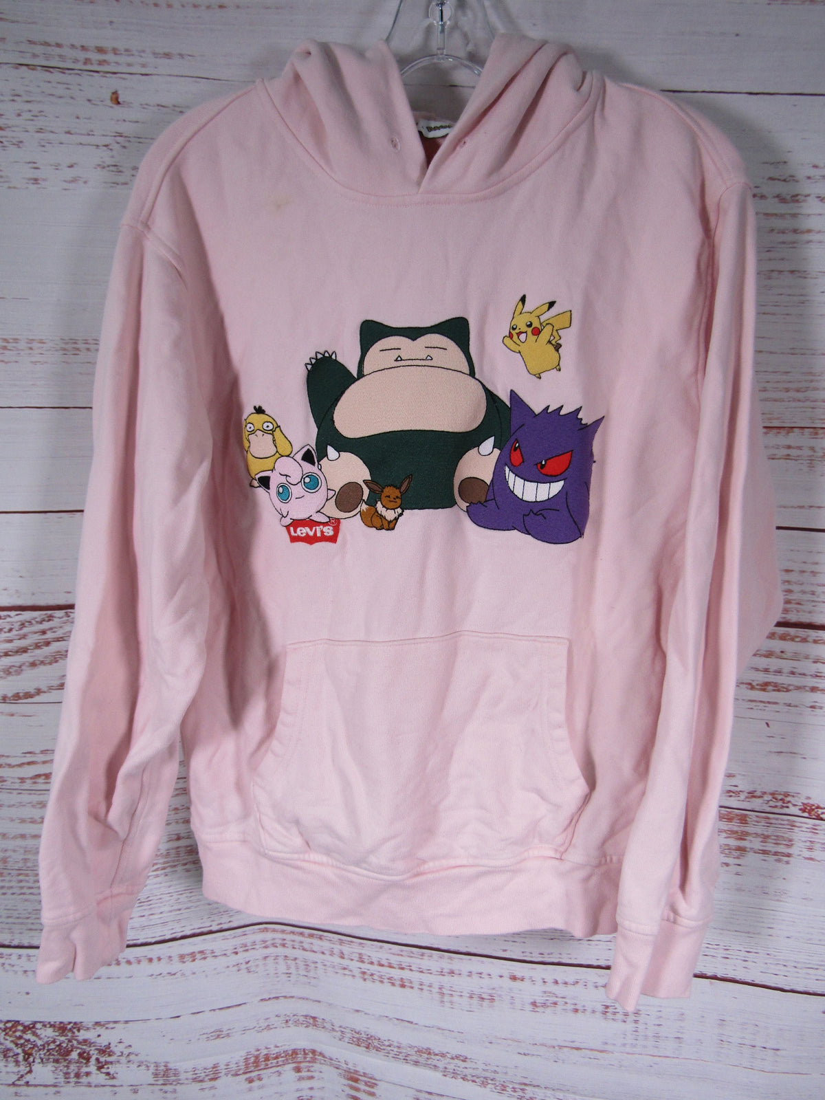 Levi's x Pokémon Women's Pink Pokémon Embroidered Cotton Hoodie Size XS