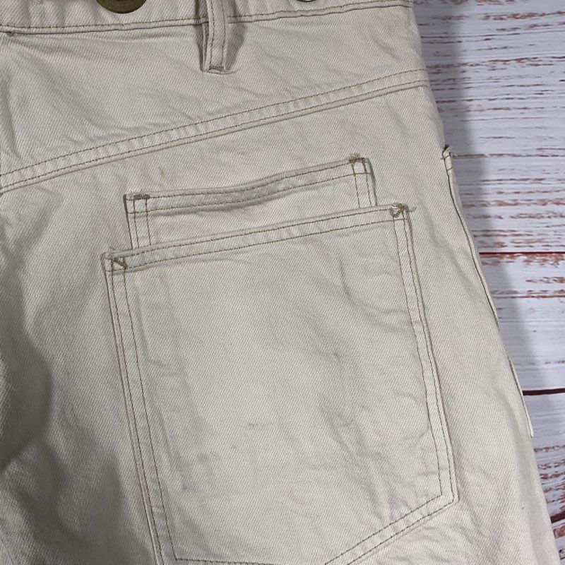We the Free Ivory Moxie Barrel Rope Belt Jean Shorts - Size 30