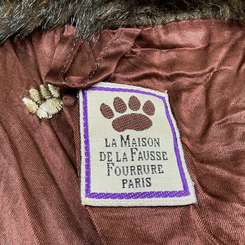 LA MAISON DE LA FAUSSE FOURRURE Paris Women's Faux Fur Coat- SZ XS