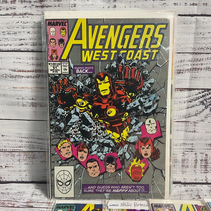 Lot Of 8 Vintage Avengers West Coast Ungraded 90s Superhero Comics